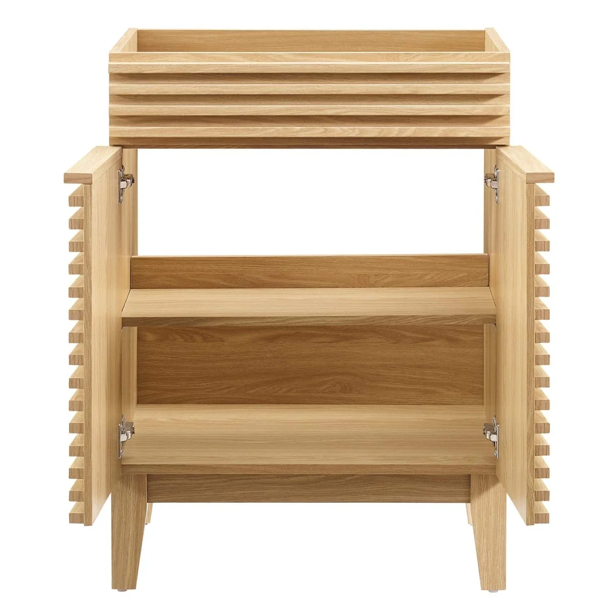 Mid-Century Bathroom Vanity Cabinet — Compact Modern Vanity Storage Cabinet - Image 20