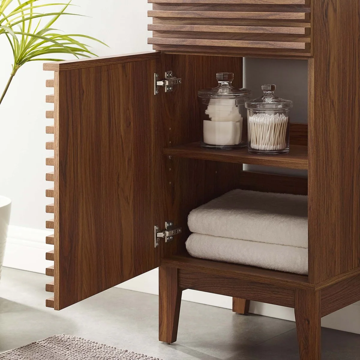 Mid-Century Bathroom Vanity Cabinet — Compact Modern Vanity Storage Cabinet - Image 88