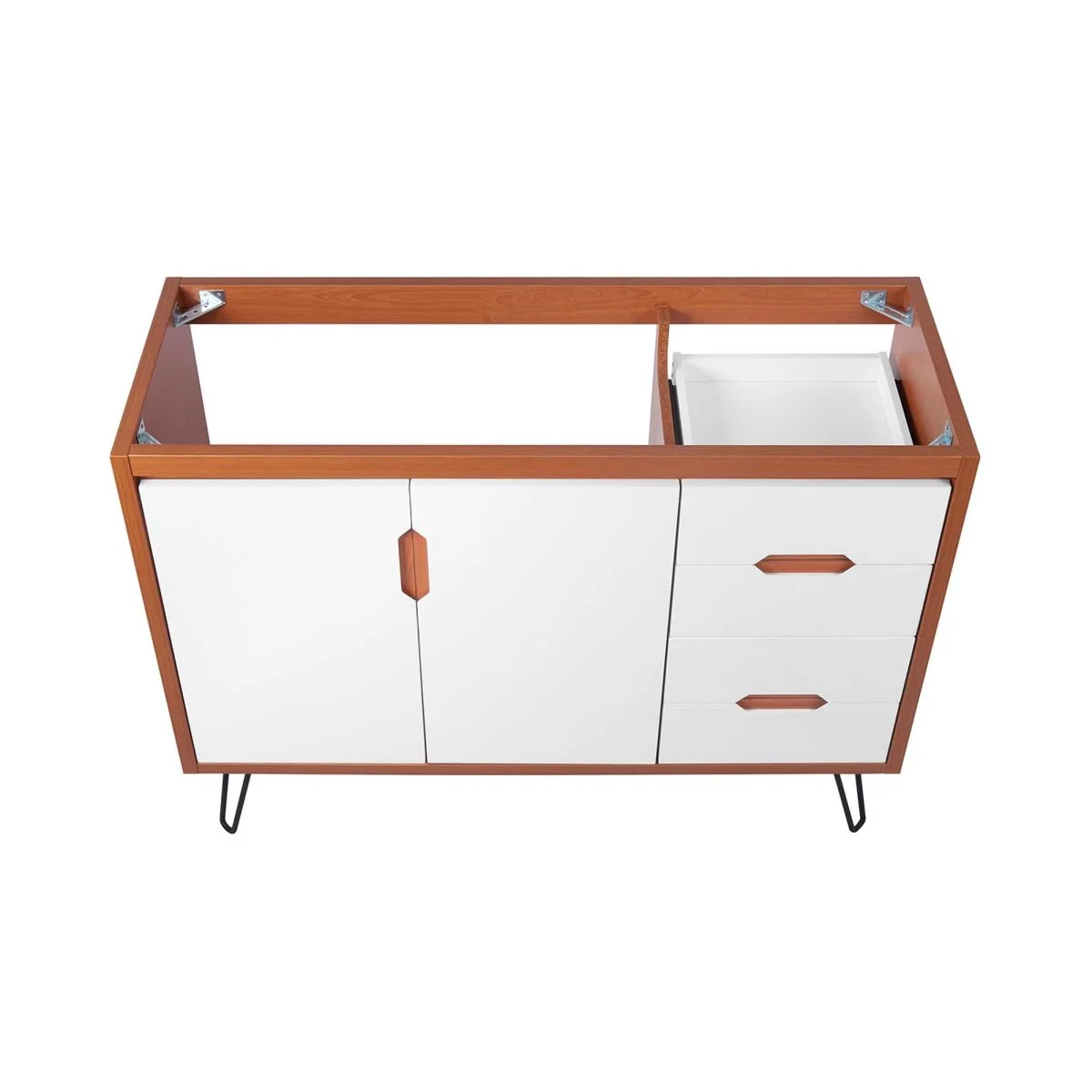 Mid-Century Bathroom Vanity Cabinet – MDF Construction, Wall and Floor Models - Image 39
