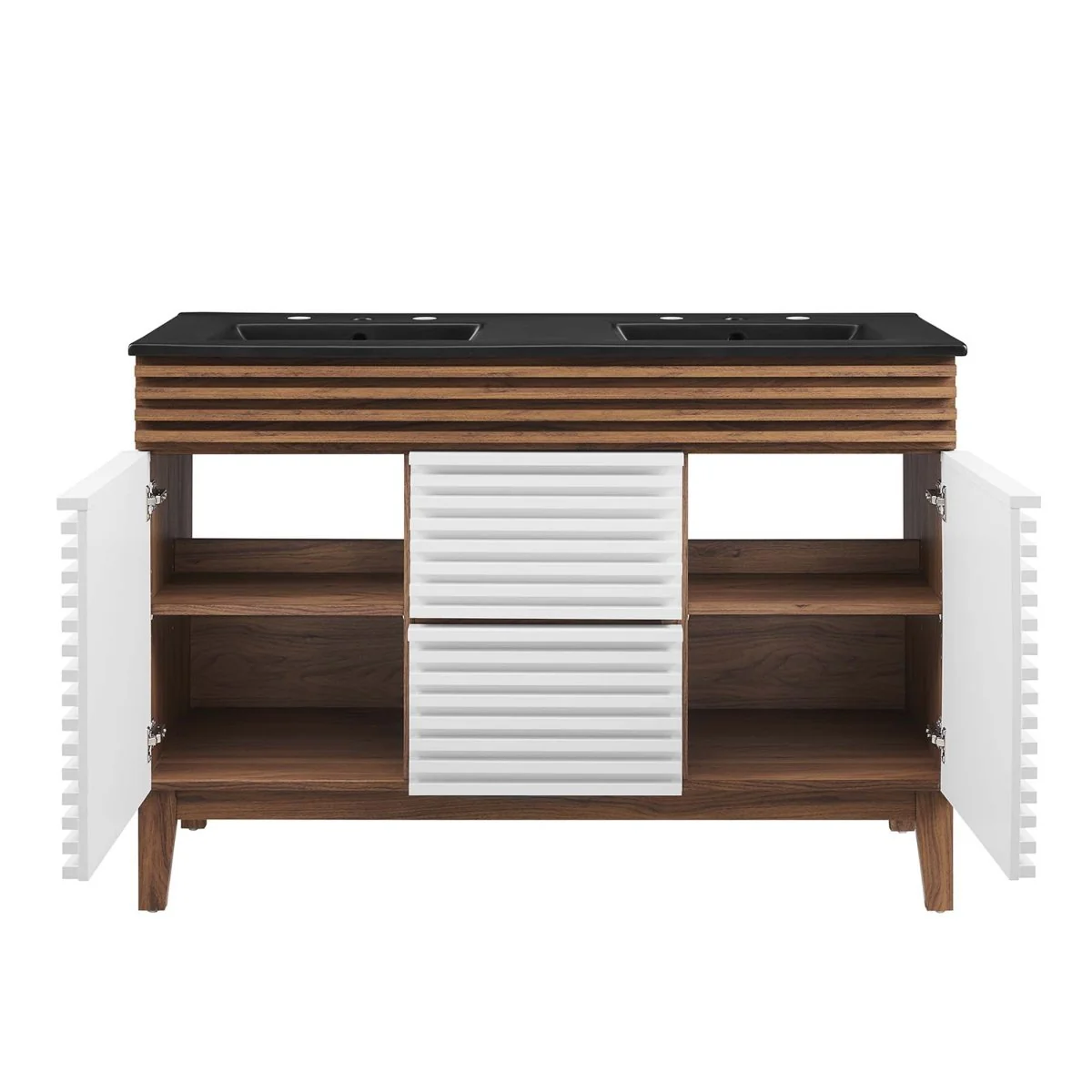 Mid-Century Bathroom Vanity Cabinet with Sink Storage and Modern Design - Image 105