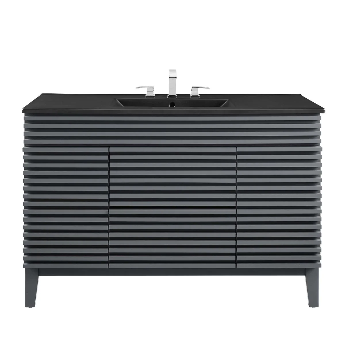 Mid-Century Bathroom Vanity Cabinet with Sink Storage and Modern Design - Image 48