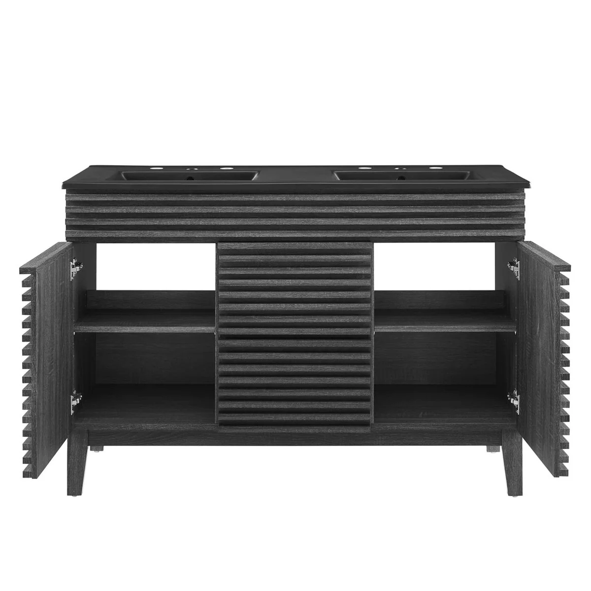 Mid-Century Bathroom Vanity Cabinet with Sink Storage and Modern Design - Image 62