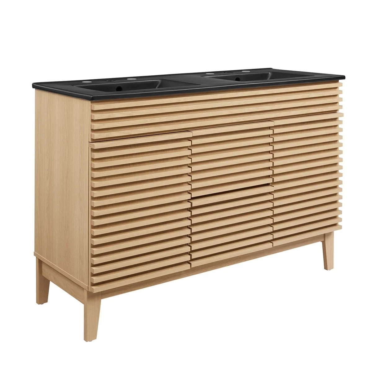 Mid-Century Bathroom Vanity Cabinet with Sink Storage and Modern Design - Image 77