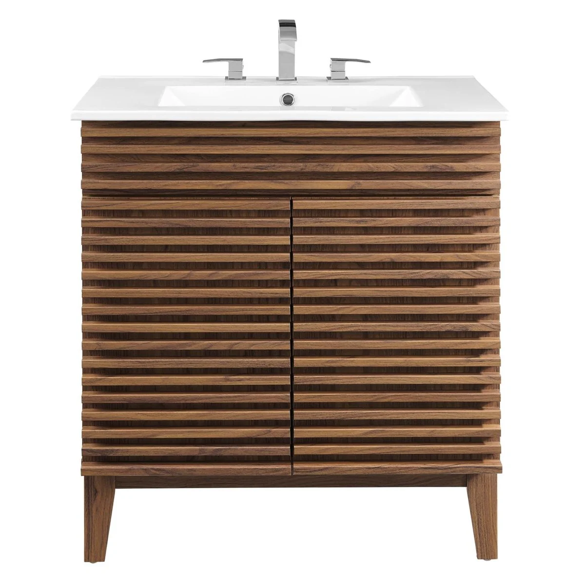 Mid-Century Bathroom Vanity with Basin and Sink — Modern Vanity Cabinet for Bathroom - Image 16