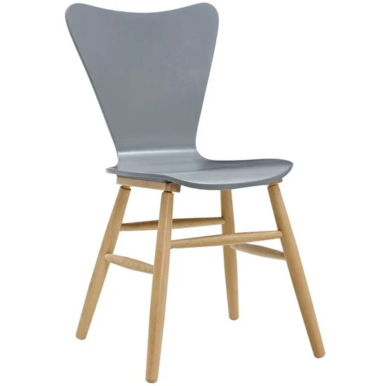 Mid-Century Bentwood Dining Side Chair with Beechwood Legs