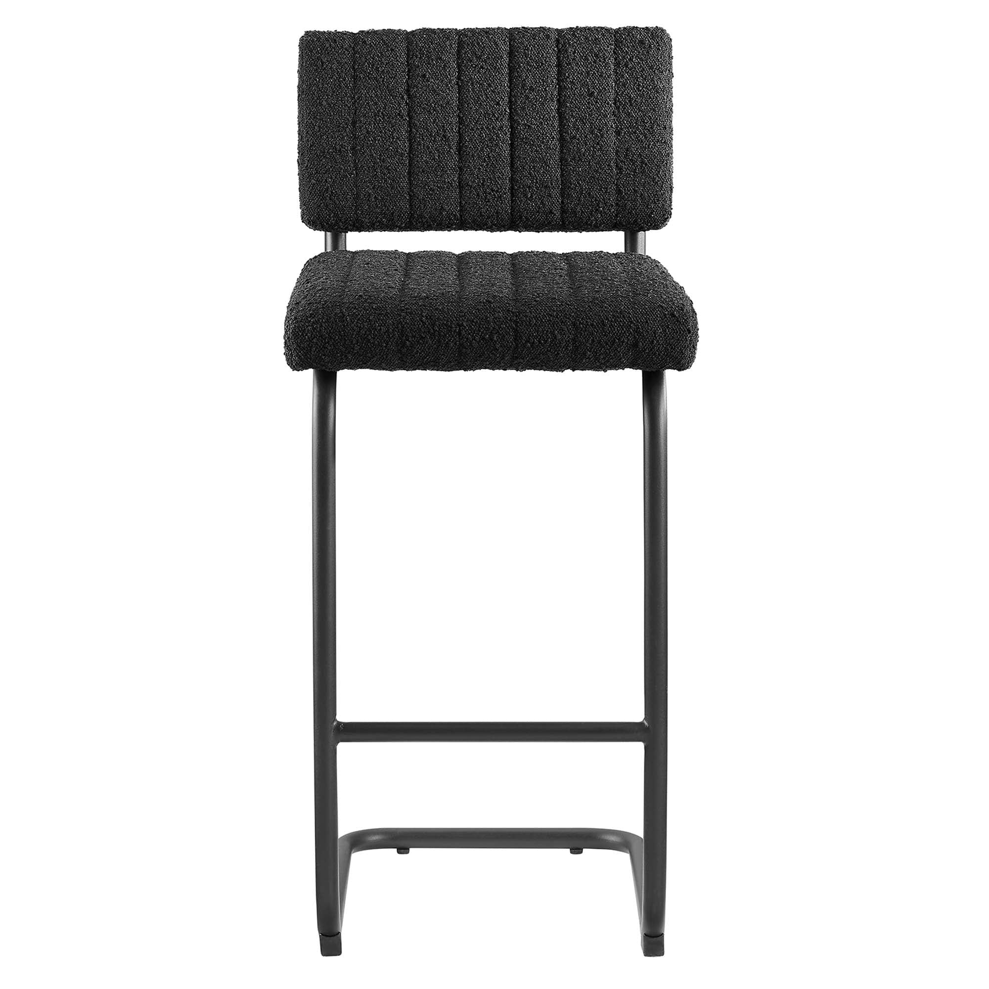 Mid-Century Boucle Counter Stools Set of 2 - Image 2