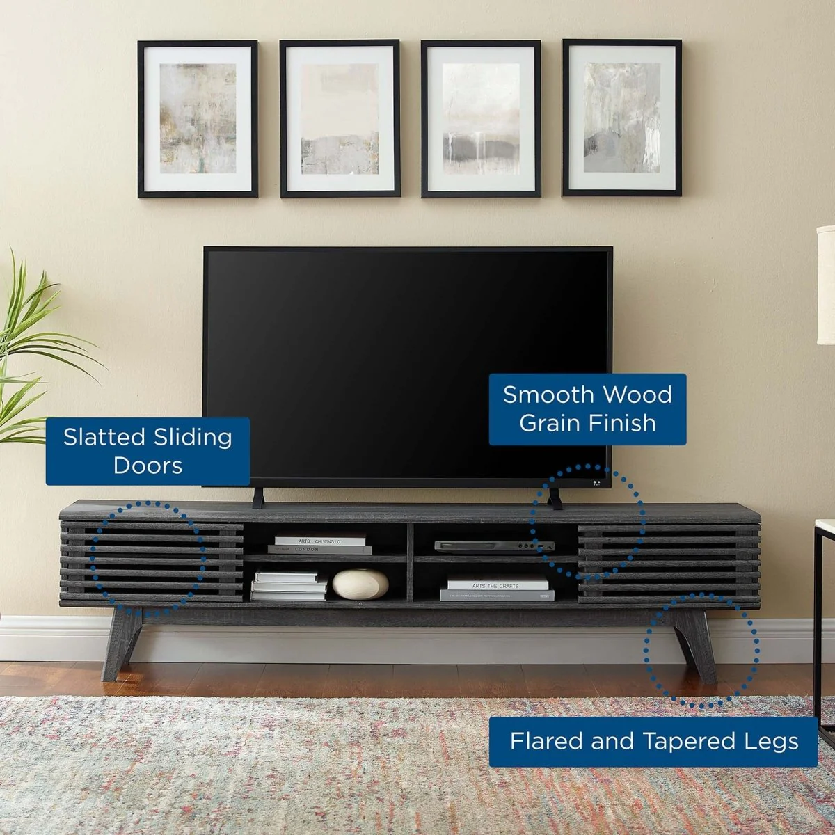 Mid Century Entertainment Center TV Stand 70 Inch - Image 4
