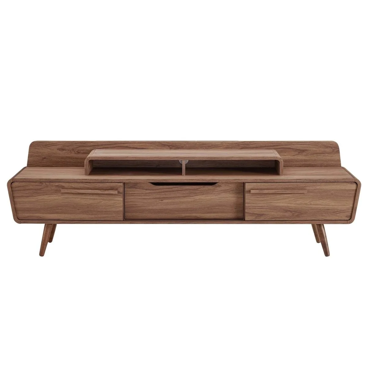 Mid Century Modern 2 Piece Entertainment Center with Storage 74 Inch - Image 6