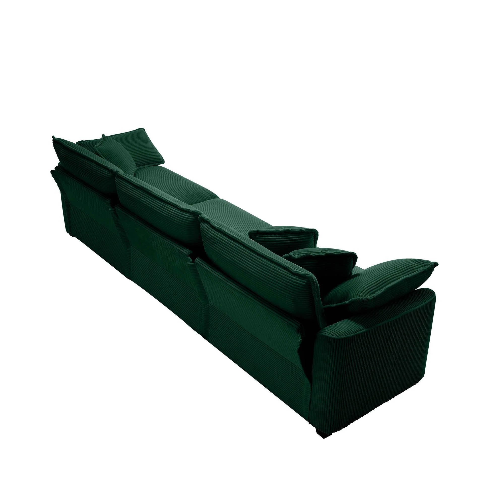 Mid-Century Modern 3 Seater Sectional Sofa With Arm And Throw Pillows - Image 16