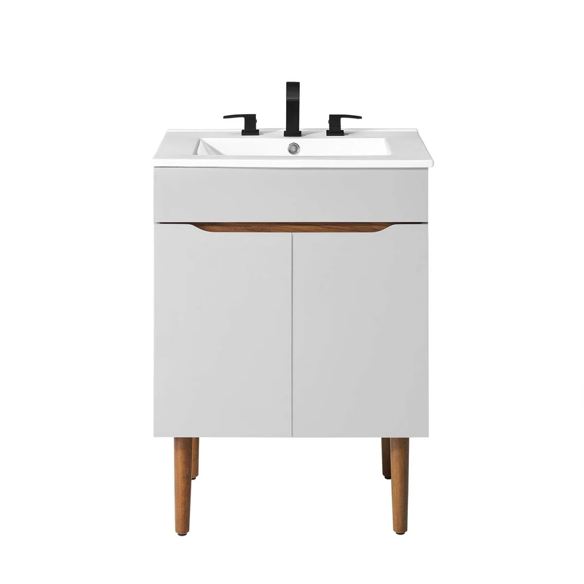 Mid-Century Modern Bathroom Vanity with Sink — Multiple Sizes and Finishes Available - Image 10