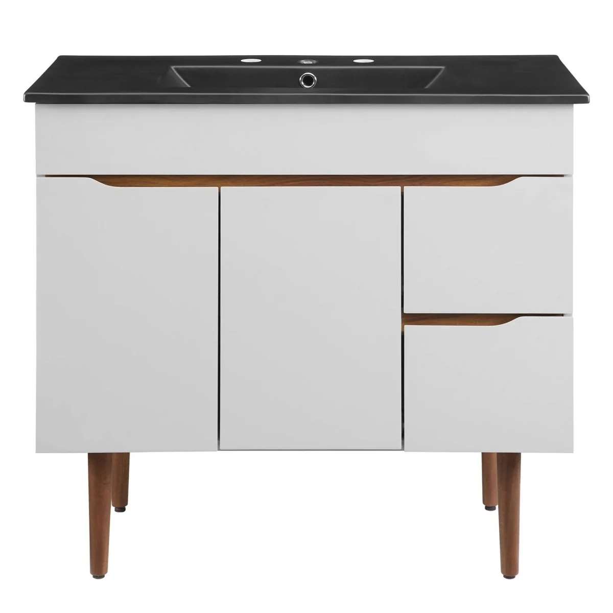Mid-Century Modern Bathroom Vanity with Sink — Multiple Sizes and Finishes Available - Image 27