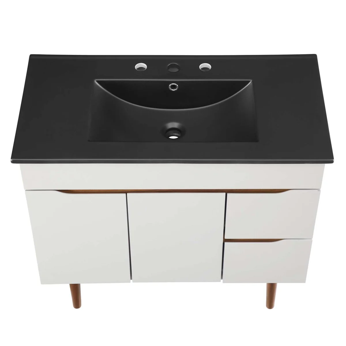 Mid-Century Modern Bathroom Vanity with Sink — Multiple Sizes and Finishes Available - Image 29