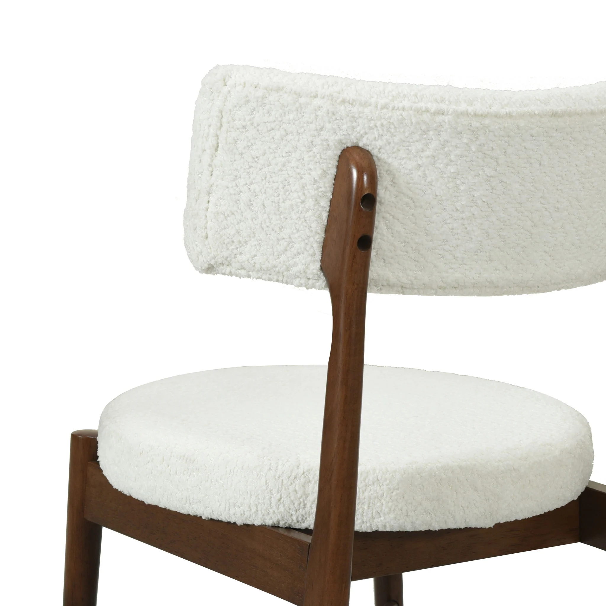 Mid Century Modern Counter Stools, Fabric Upholstered Chairs - Image 19