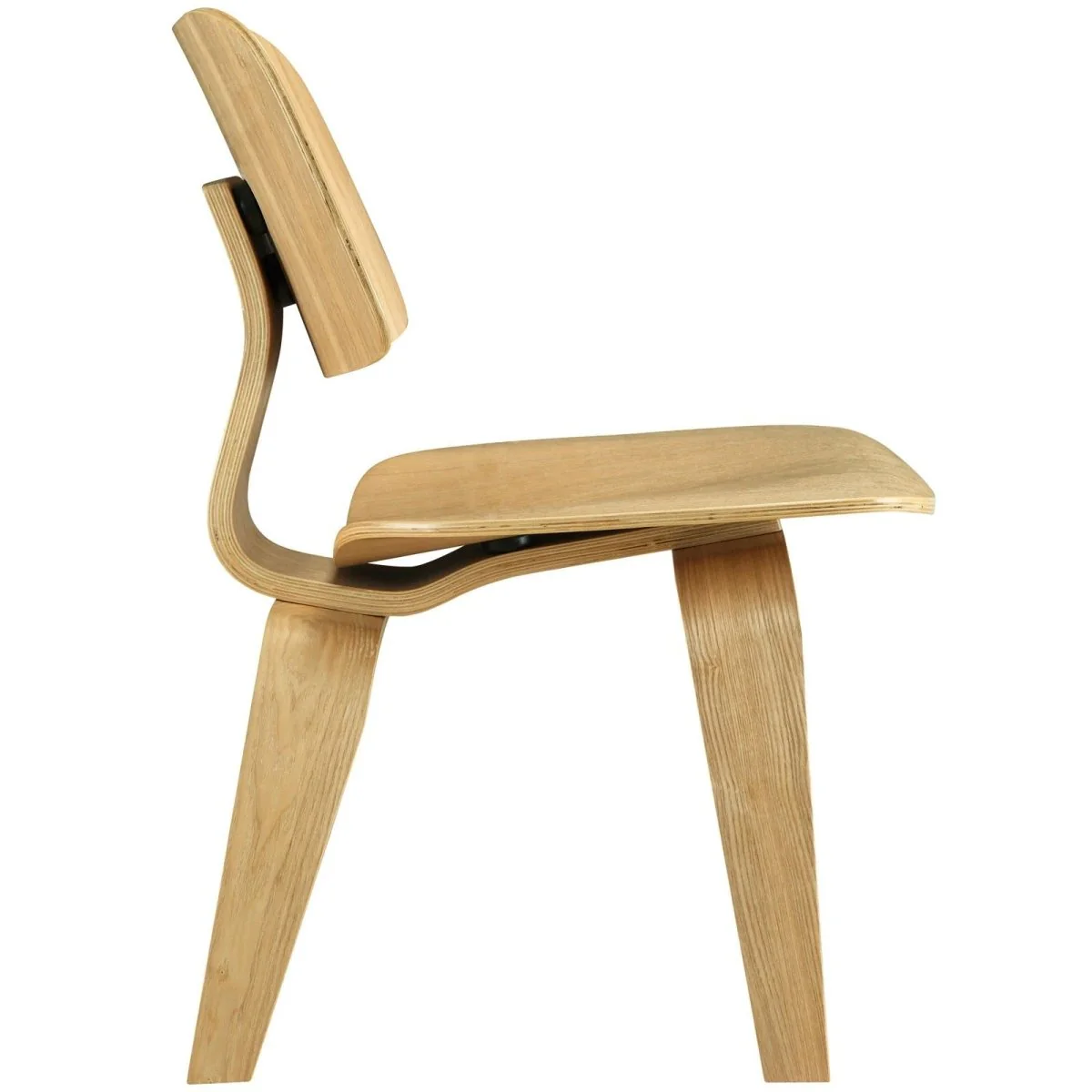 Mid-Century Modern Natural Oak Effect Dining Chair Set of 6 - Image 3