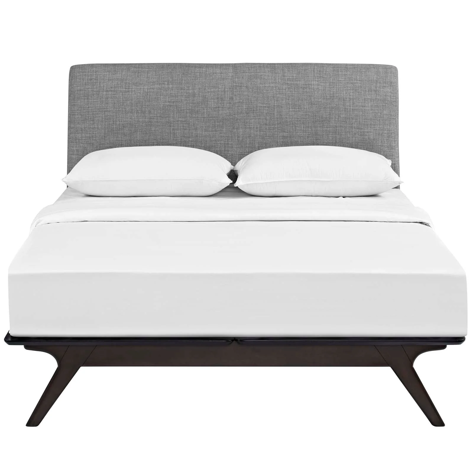 Mid-Century Modern Upholstered Platform Bed - Image 14