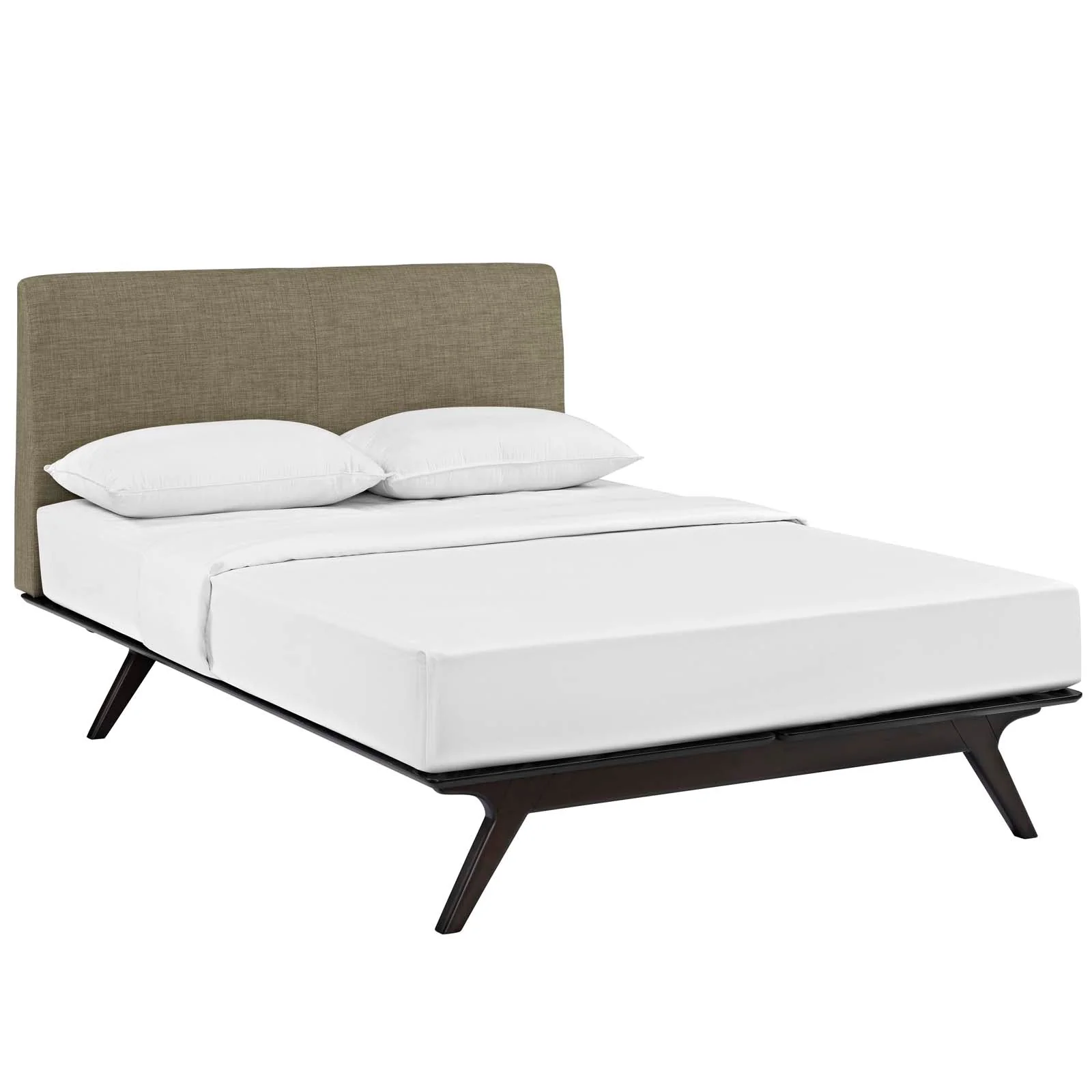 Mid-Century Modern Upholstered Platform Bed - Image 16
