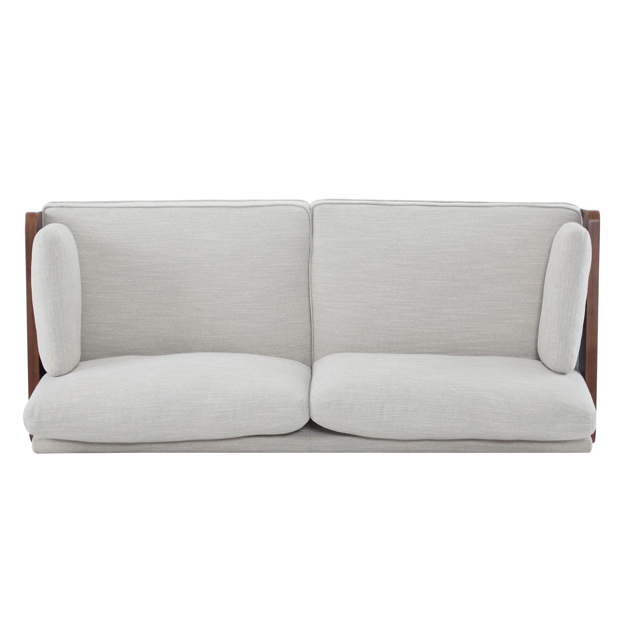 Mid Century Moderne Sofa With Wood Sides - Image 3