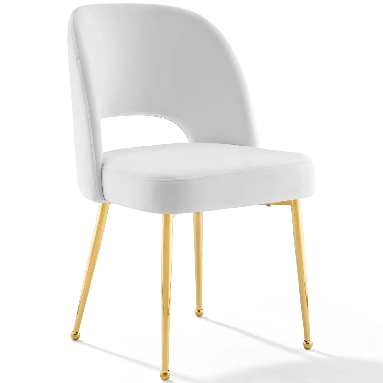 Mid-Century Performance Velvet Dining Room Side Chair - Image 8