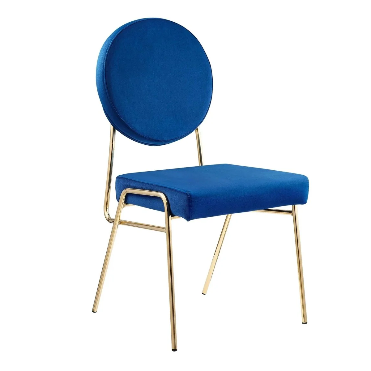 Mid-Century Performance Velvet Dining Side Chair Set of 2 – Gold Frame - Image 7
