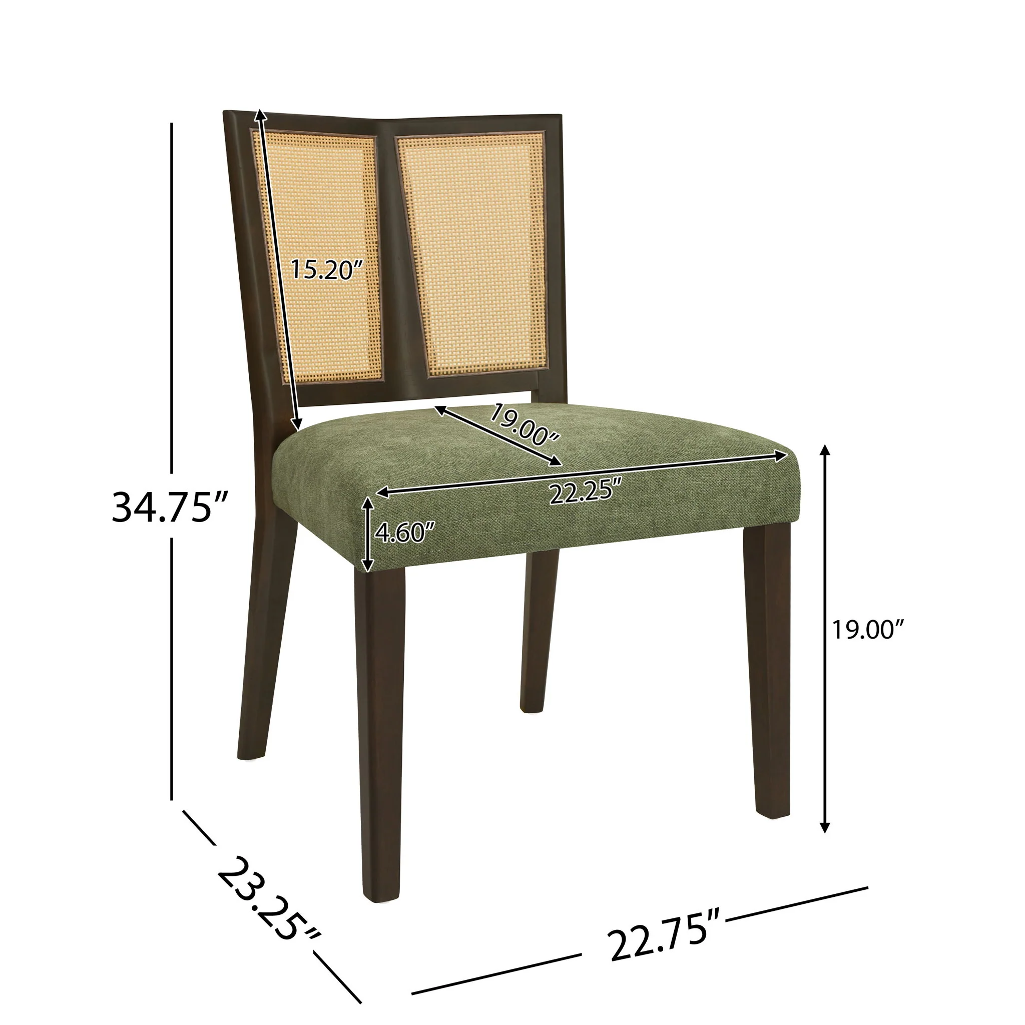 Mid Century Rattan Dining Chair Without Arms Set - Image 16