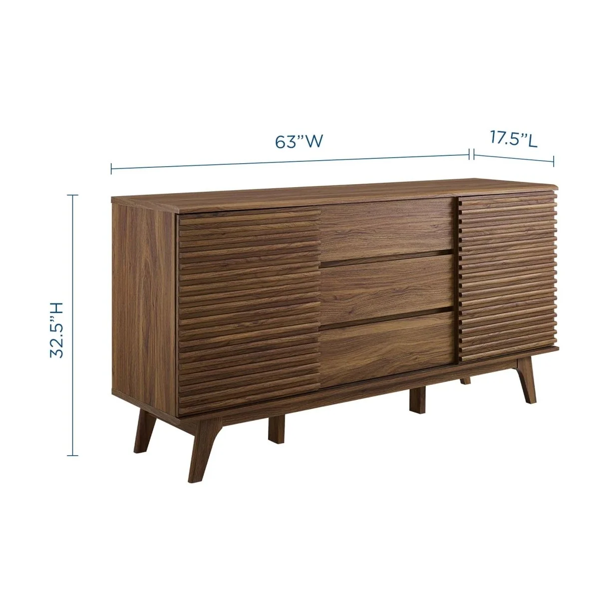 Mid Century Sideboard Buffet TV Stand 63 Inch - Image 18
