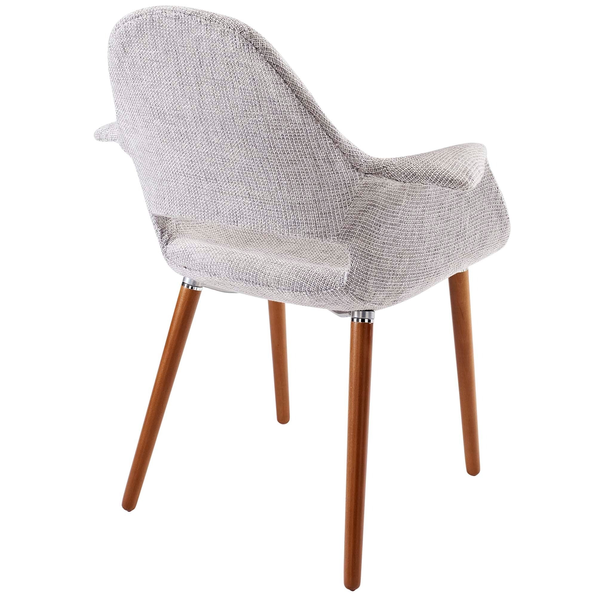 Mid-Century Upholstered Dining Armchair with High Back - Image 3
