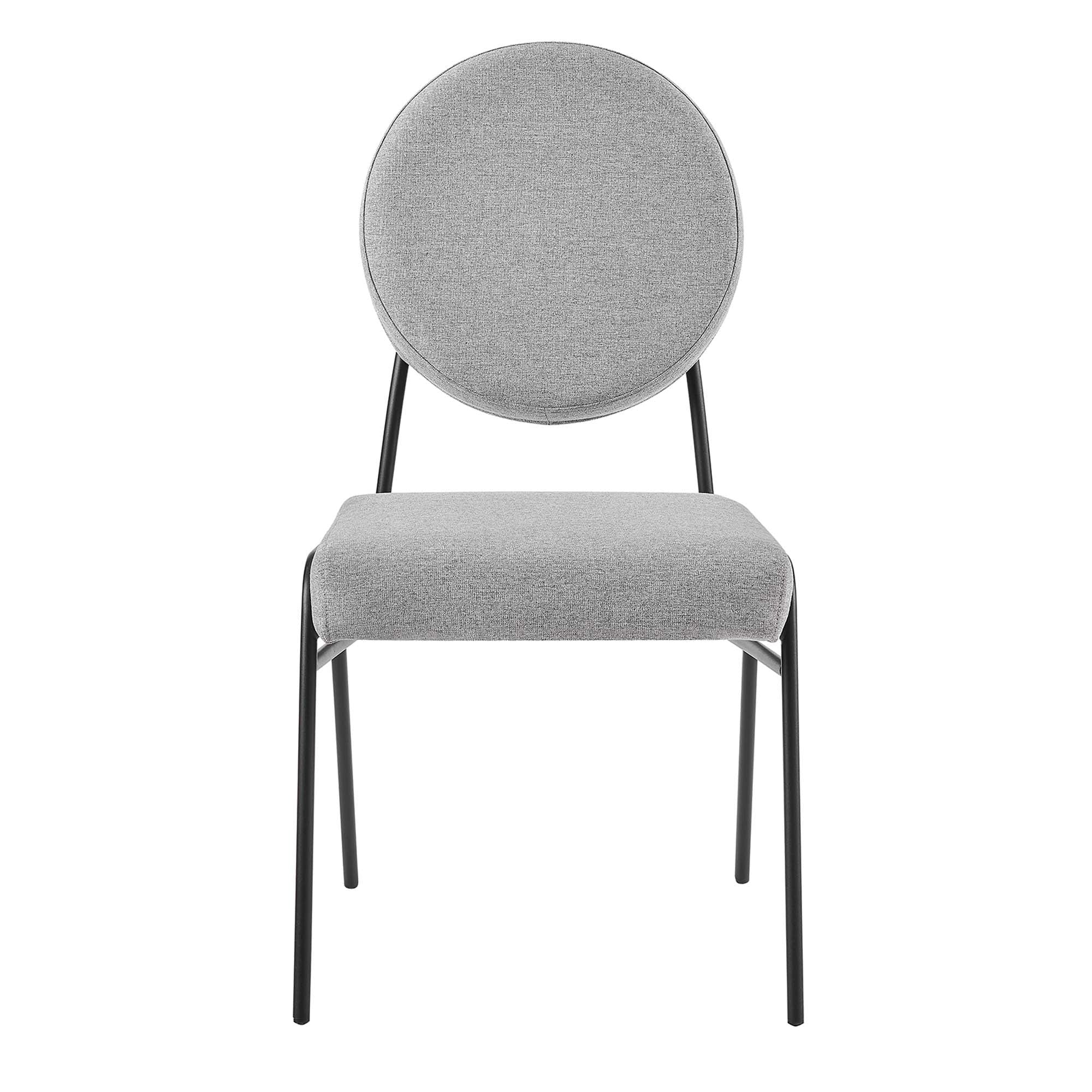 Mid-Century Upholstered Fabric Dining Side Chairs Set of 2 - Image 12