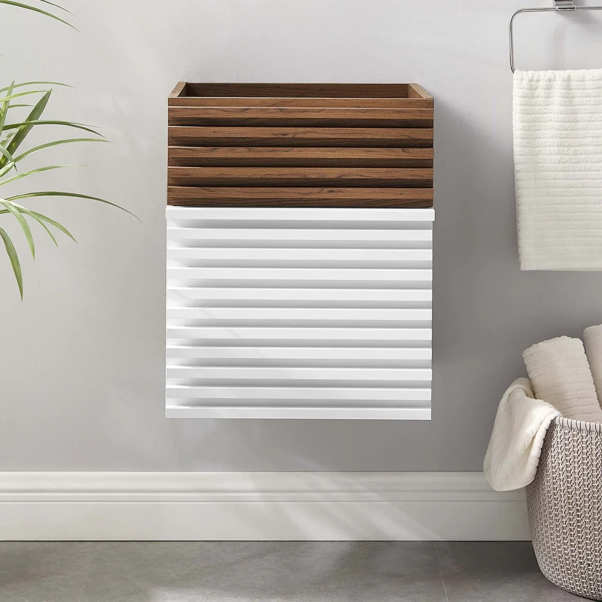 Mid-Century Wall-Mount Bathroom Vanity Cabinet — Available in Multiple Sizes and Finishes - Image 8