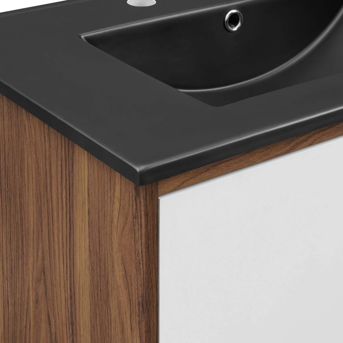 Mid-Century Wall-Mount Bathroom Vanity with Modern Integrated Sink Design & Storage - Image 68