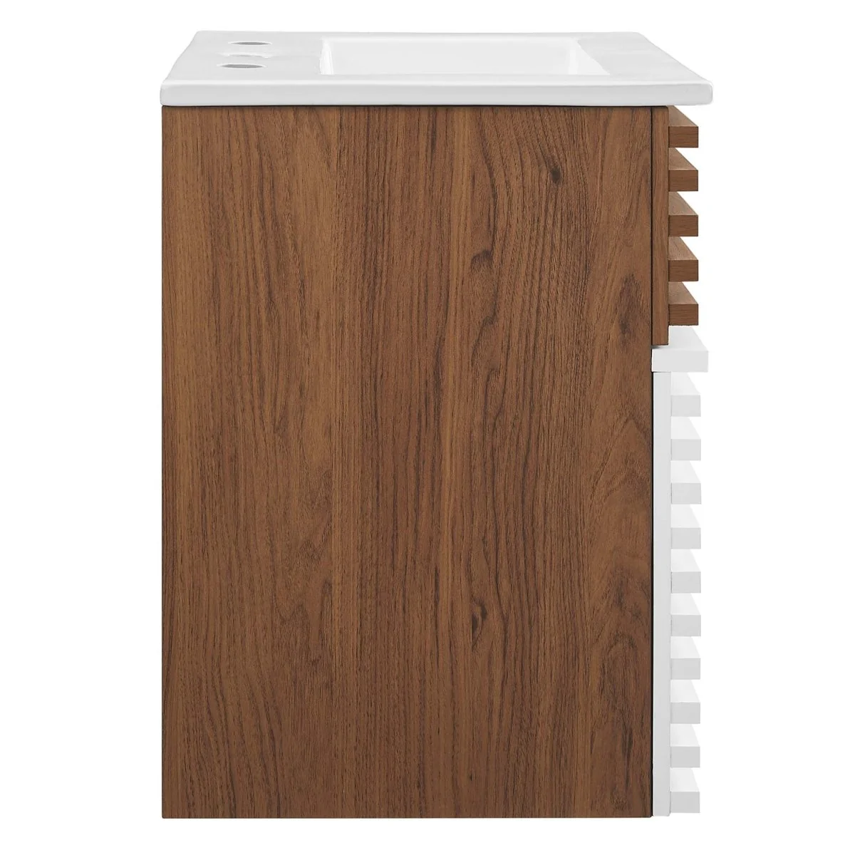 Mid-Century Wall-Mount Bathroom Vanity with Sink, Floating Modern Design - Image 32
