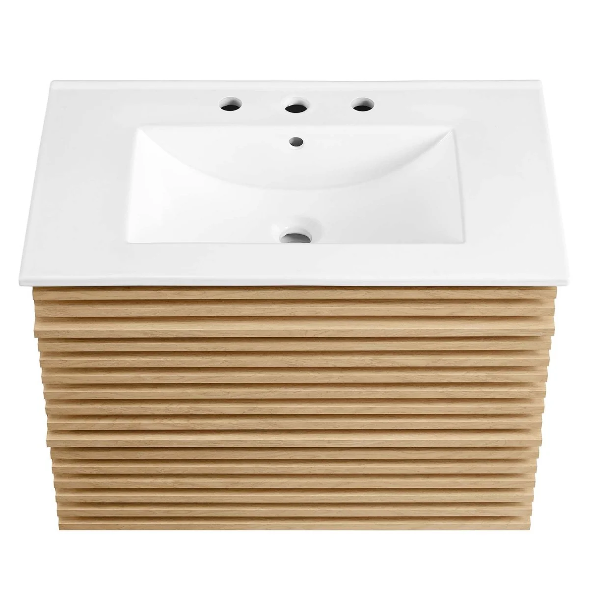 Mid-Century Wall-Mount Bathroom Vanity with Sink, Floating Modern Design - Image 98