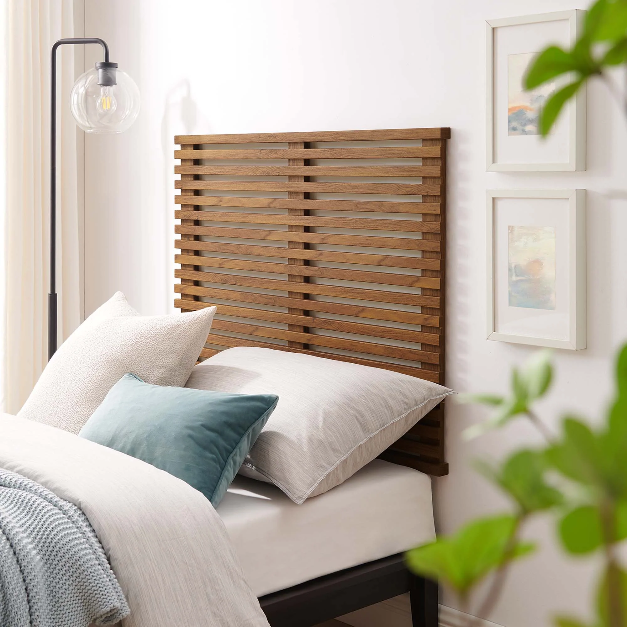 Mid-Century Wall-Mount Wood Headboard - Image 18