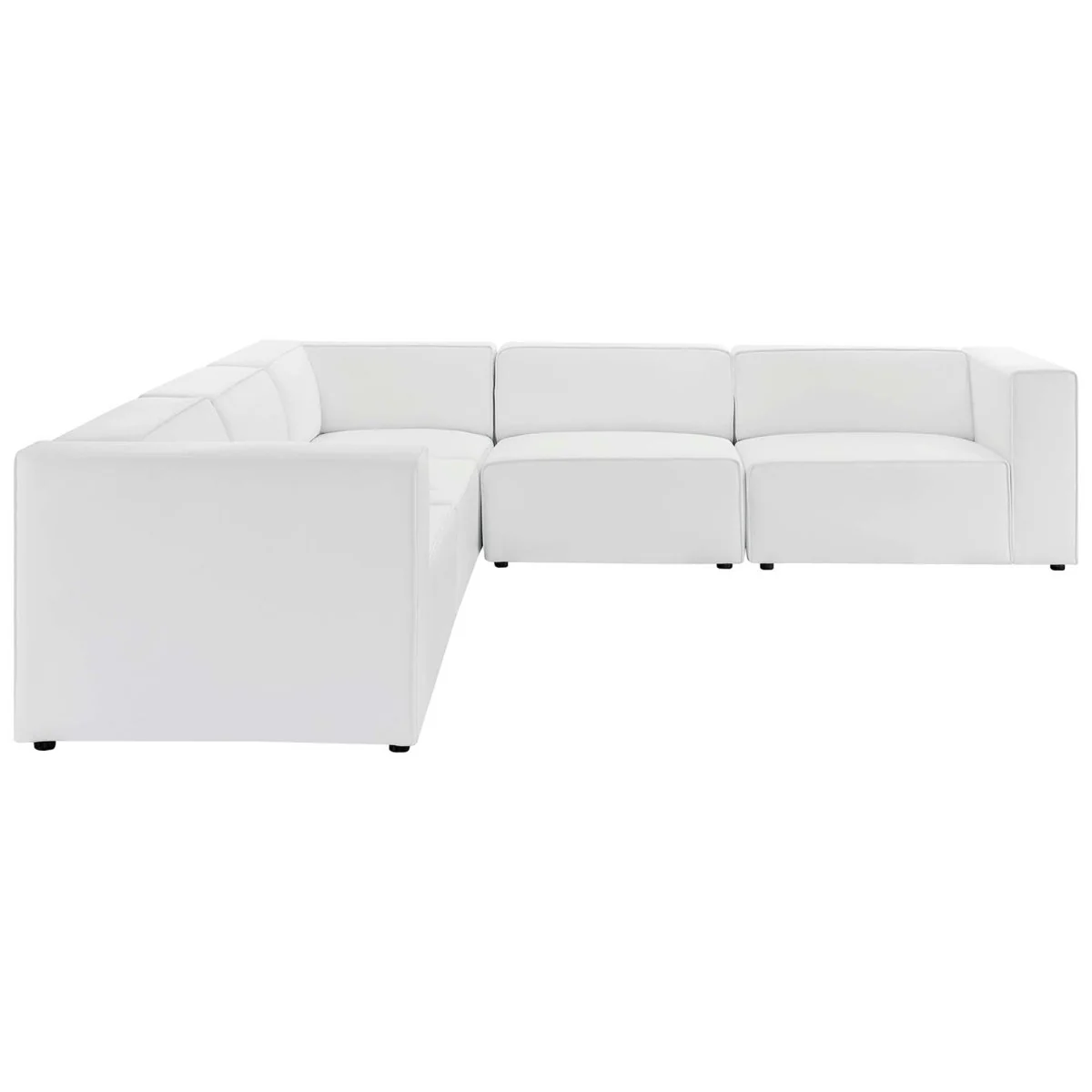 Vegan Leather 5-Piece Modular Sectional Sofa - Image 14