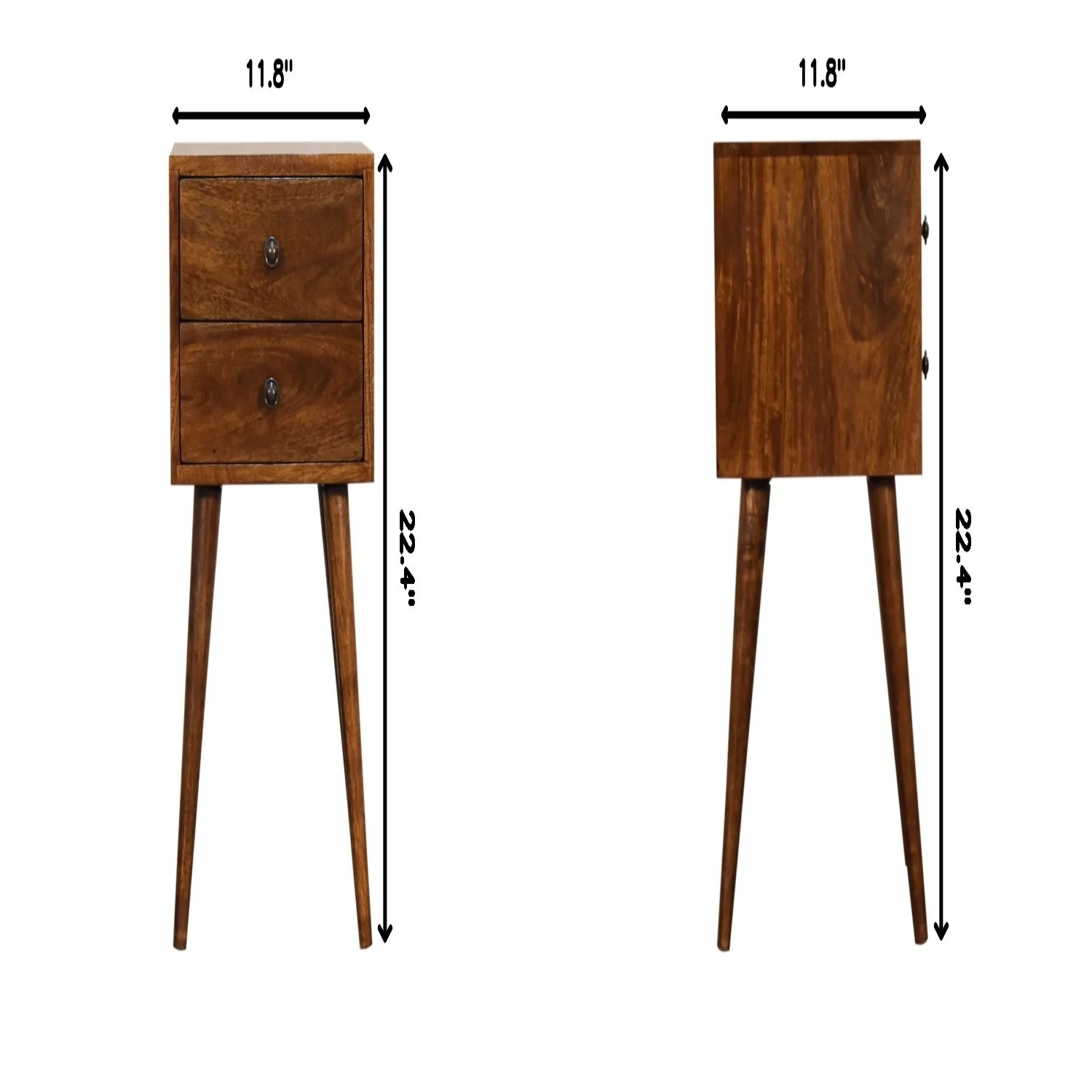 Mini 2 Drawer Nightstand - Image 4