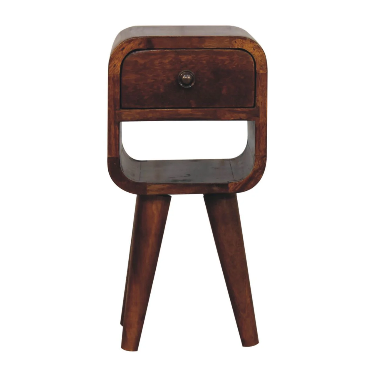 Mini California Curved Nightstand Wth Lower Slot - Image 12