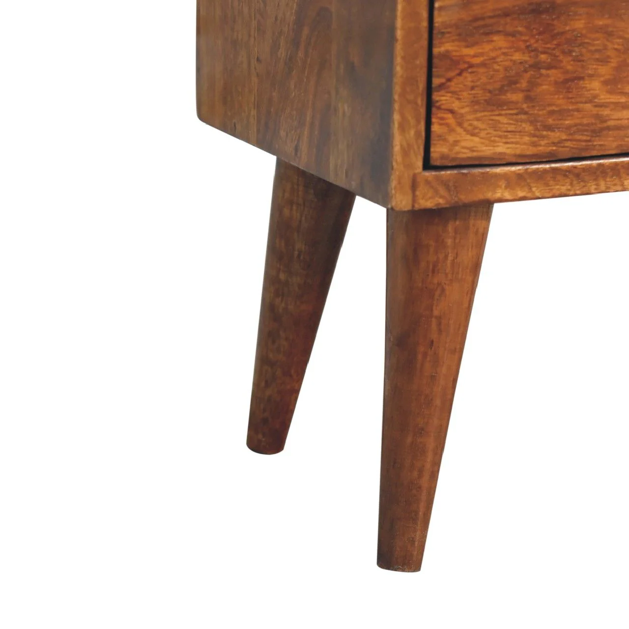 Mini Modern Bedside Table - Chestnut - Image 3