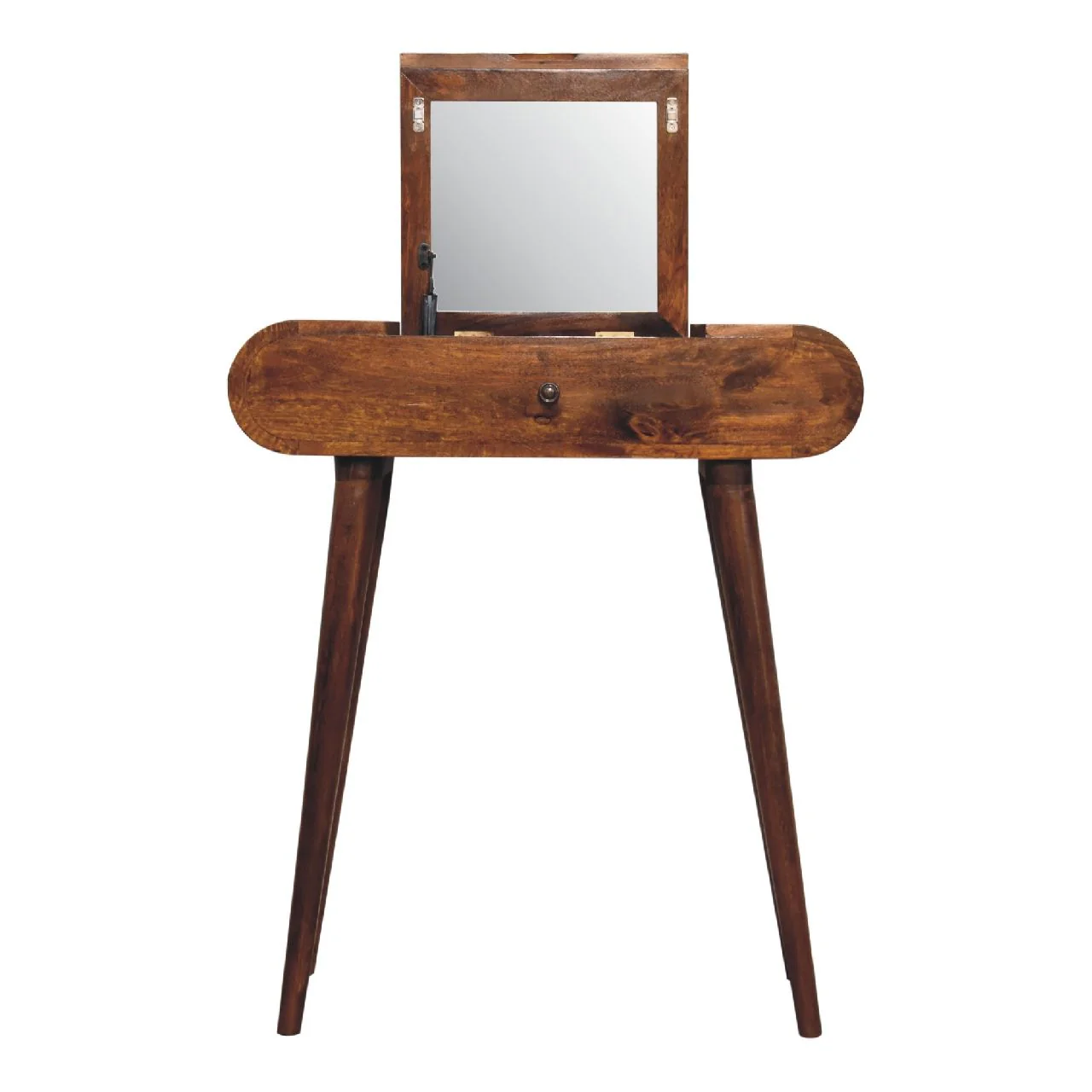 Mini Round Fold Vanity - Chestnut - Image 9