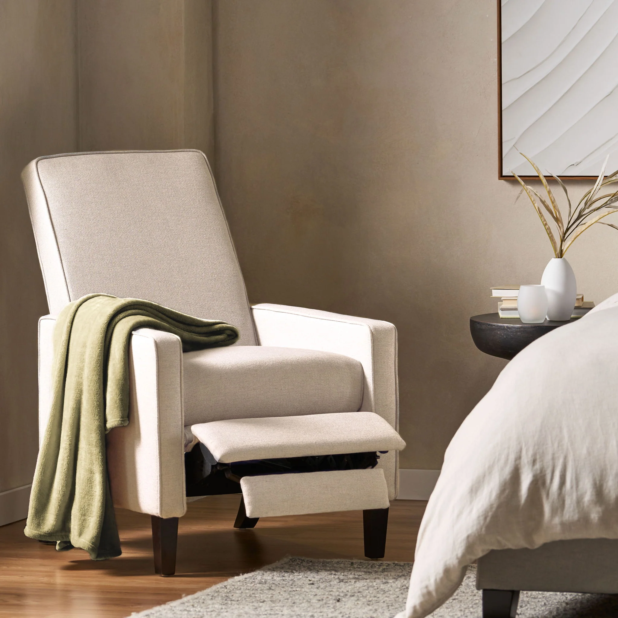 Minimalist Design Fabric Push Back Chair - Image 3