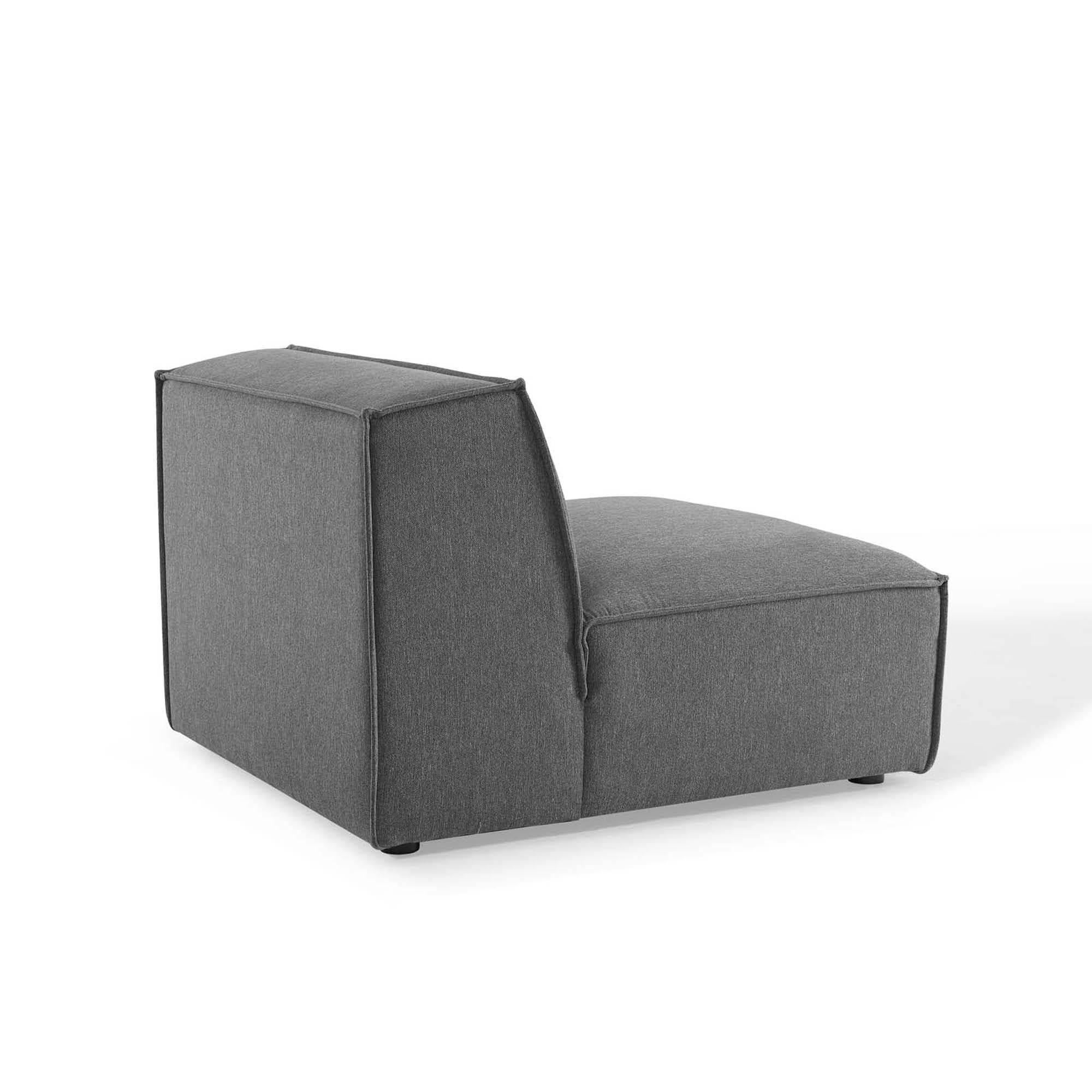 Minimalist Upholstered Fabric Sectional Armless Chair – 35 Inch - Image 4