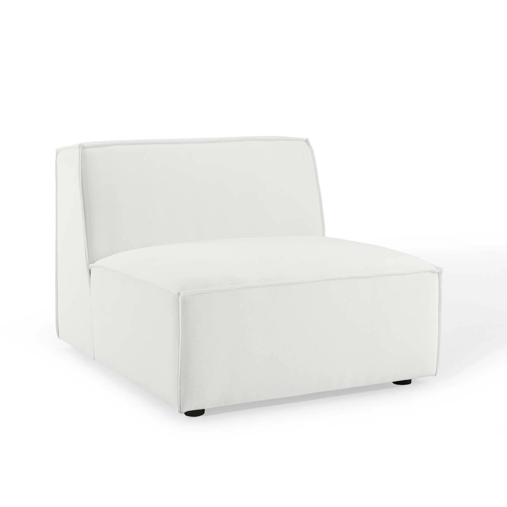 Minimalist Upholstered Fabric Sectional Armless Chair – 35 Inch - Image 7