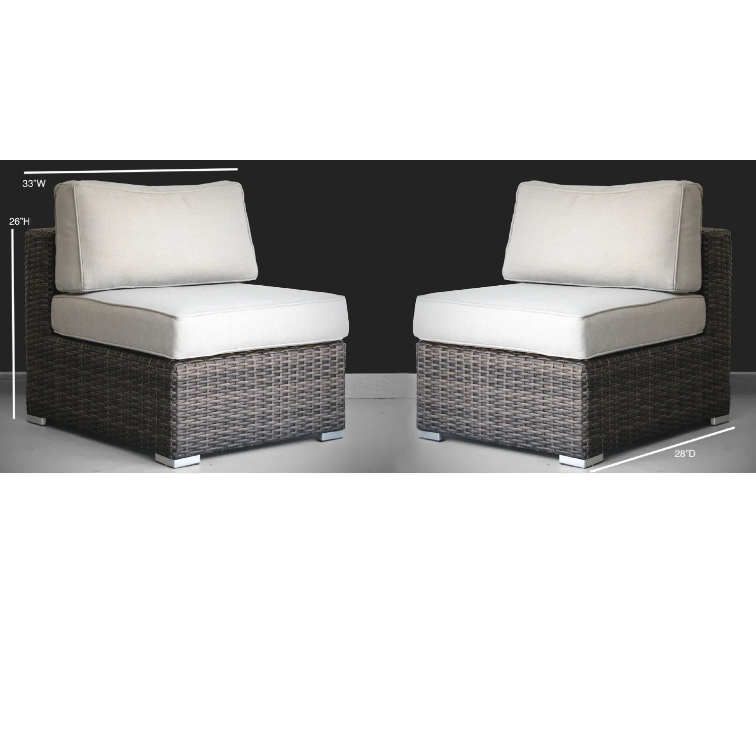 Minnesota - Armless Patio Chairs (Set of 2) - Image 10