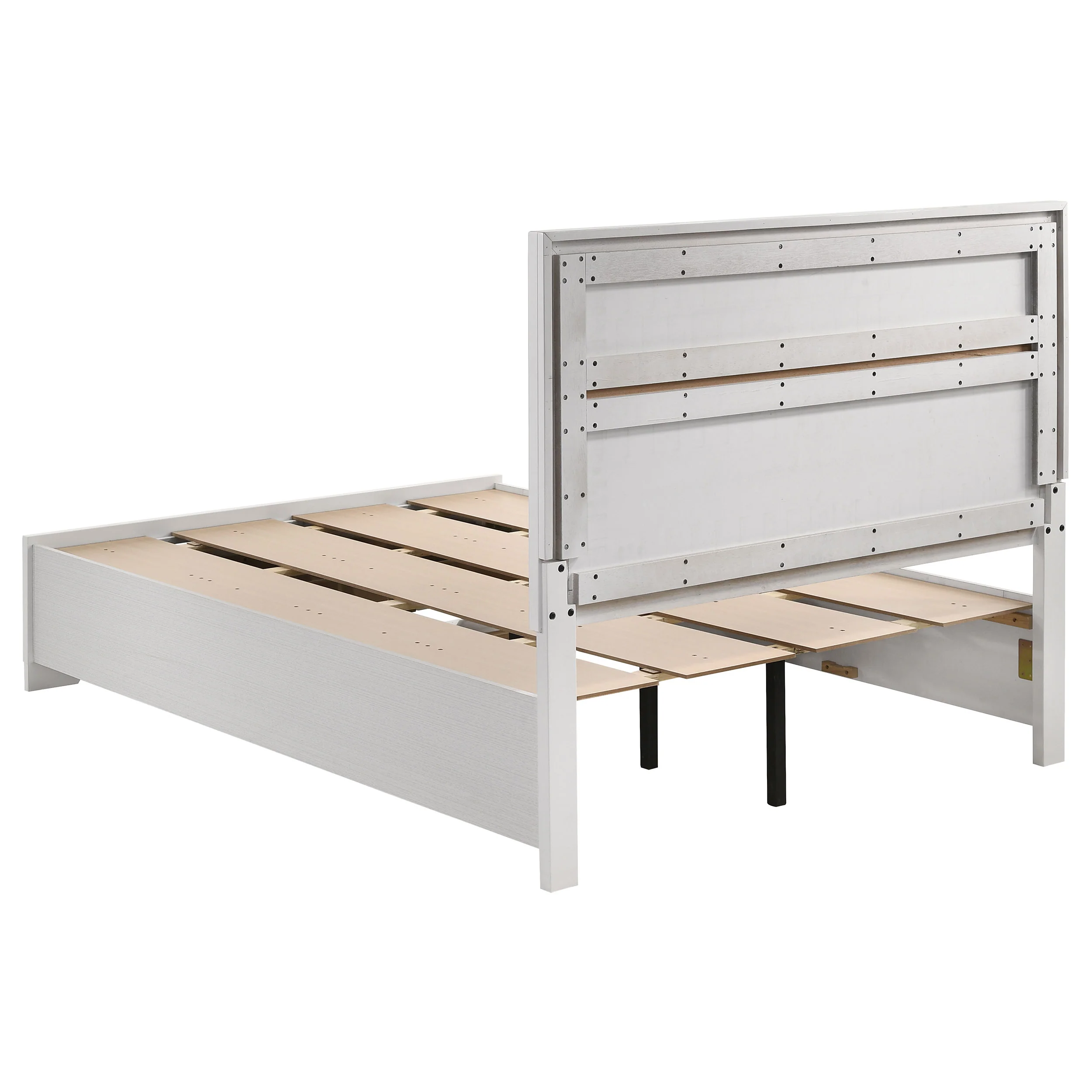 Miranda 51-Inch Wood Full Storage Panel Bed, White - Image 7