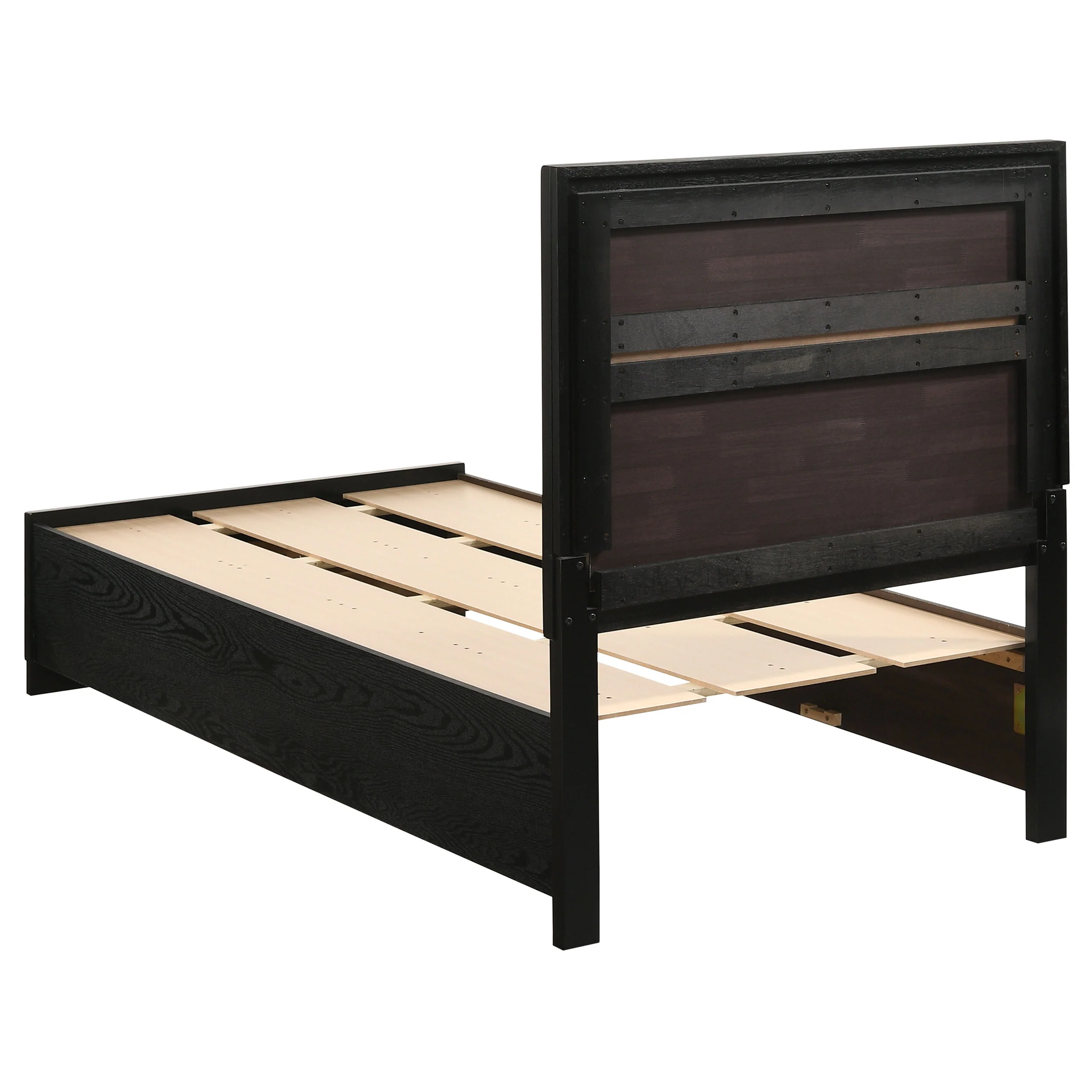 Miranda 51-Inch Black Twin Storage Panel Bed - Image 6