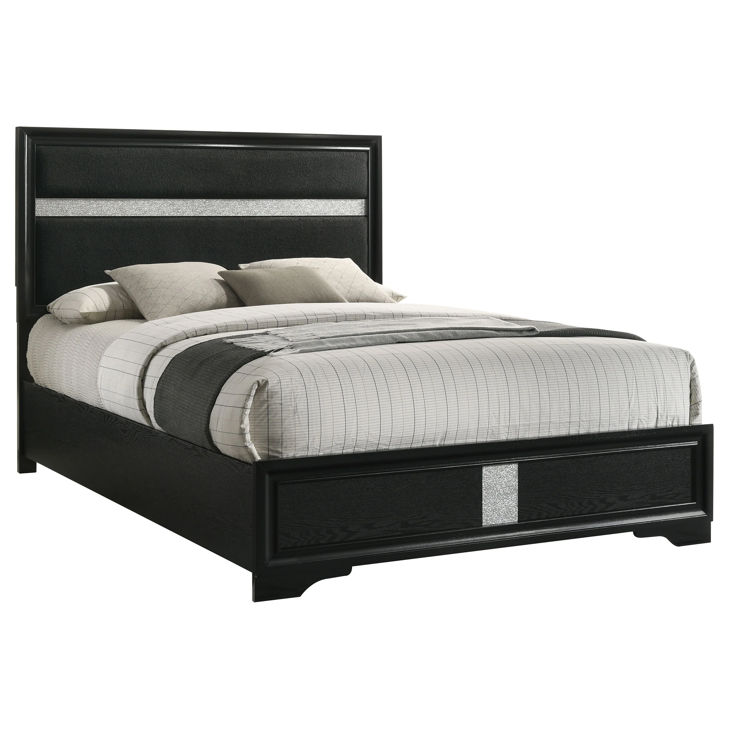 Miranda 54-inch California King Panel Bed, Black - Image 3