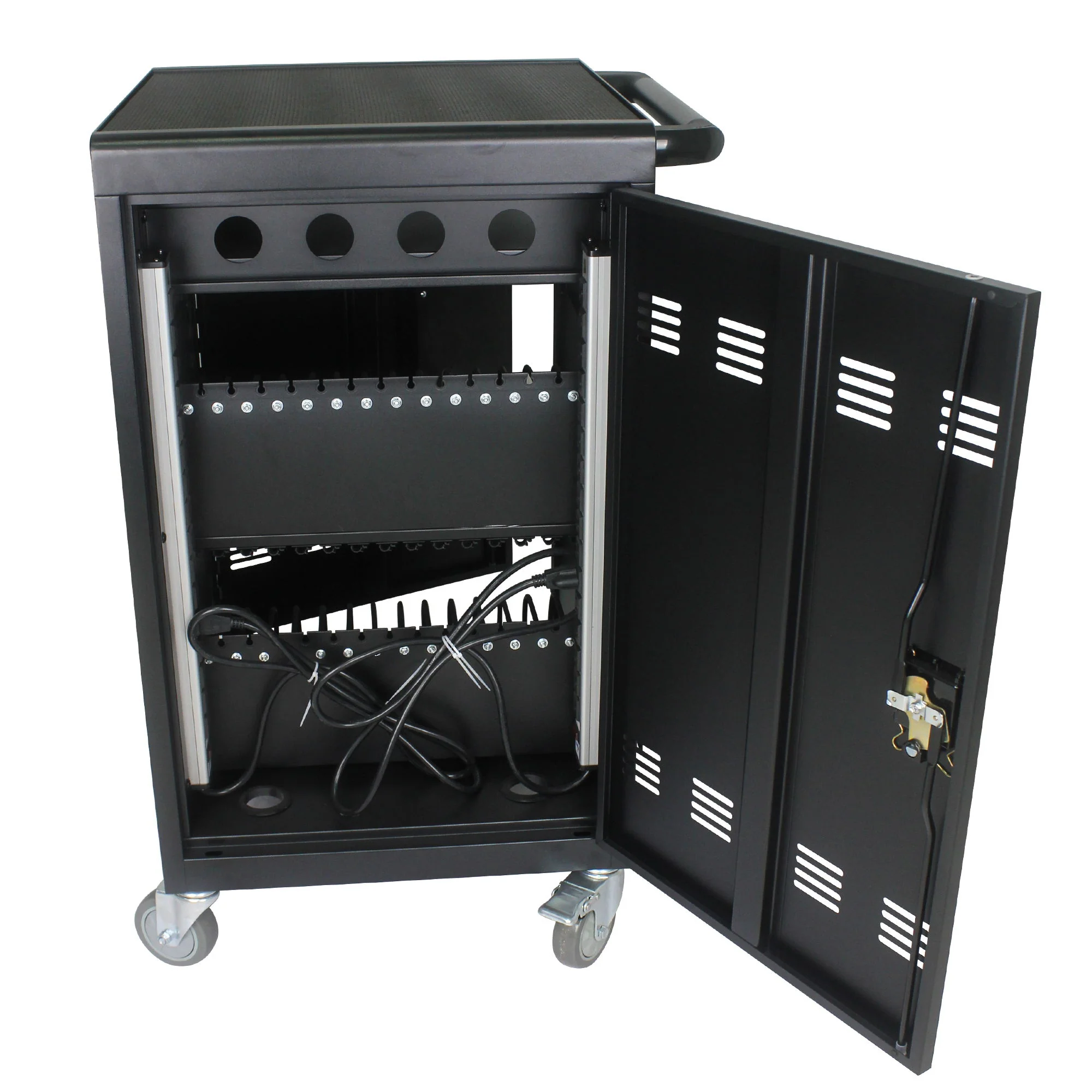 Mobile Charging Cart For Tablets Laptops 35, Device Capacity Matt Metal - Image 9