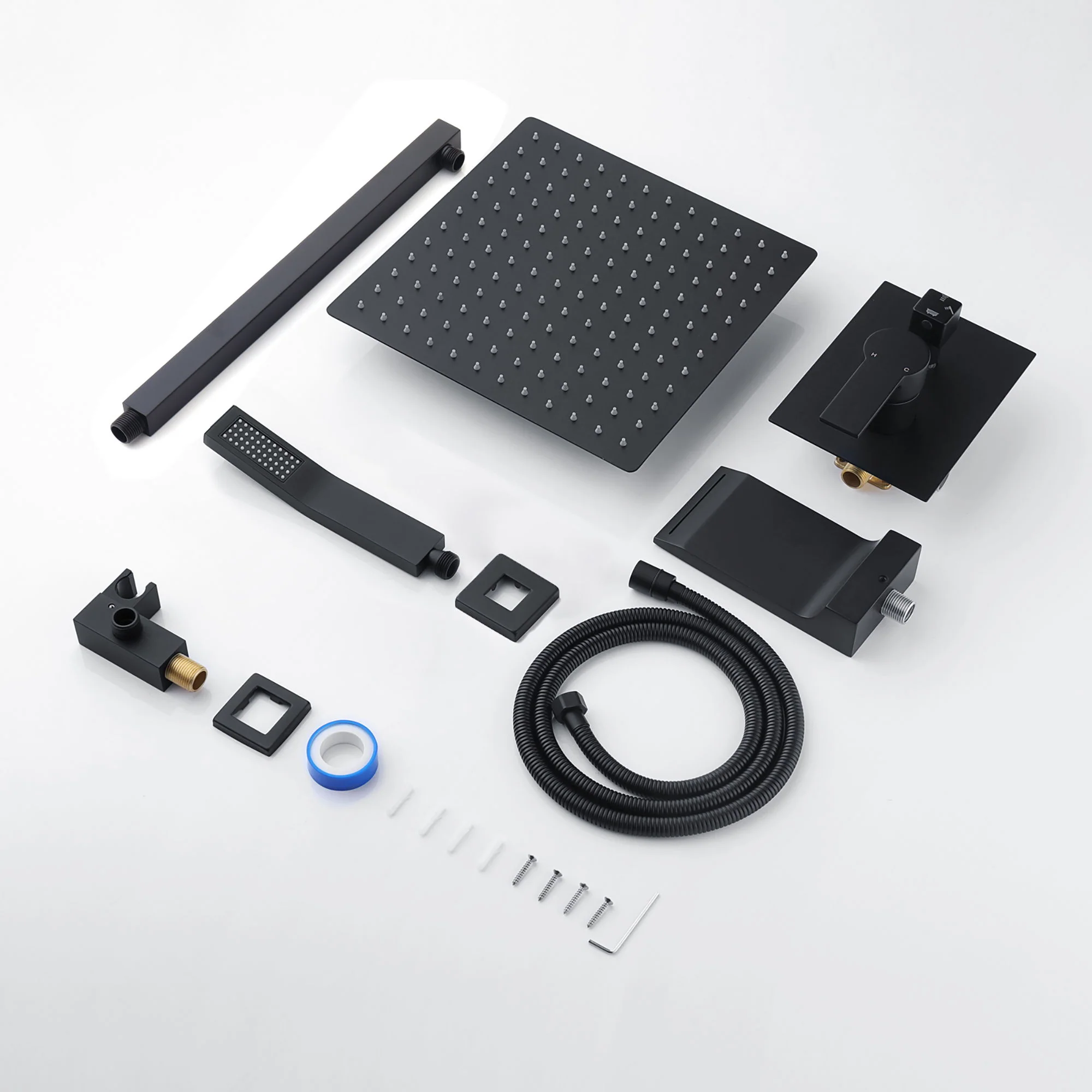 Modern 10" Wall Mounted Rainfall Shower Head System - Image 15