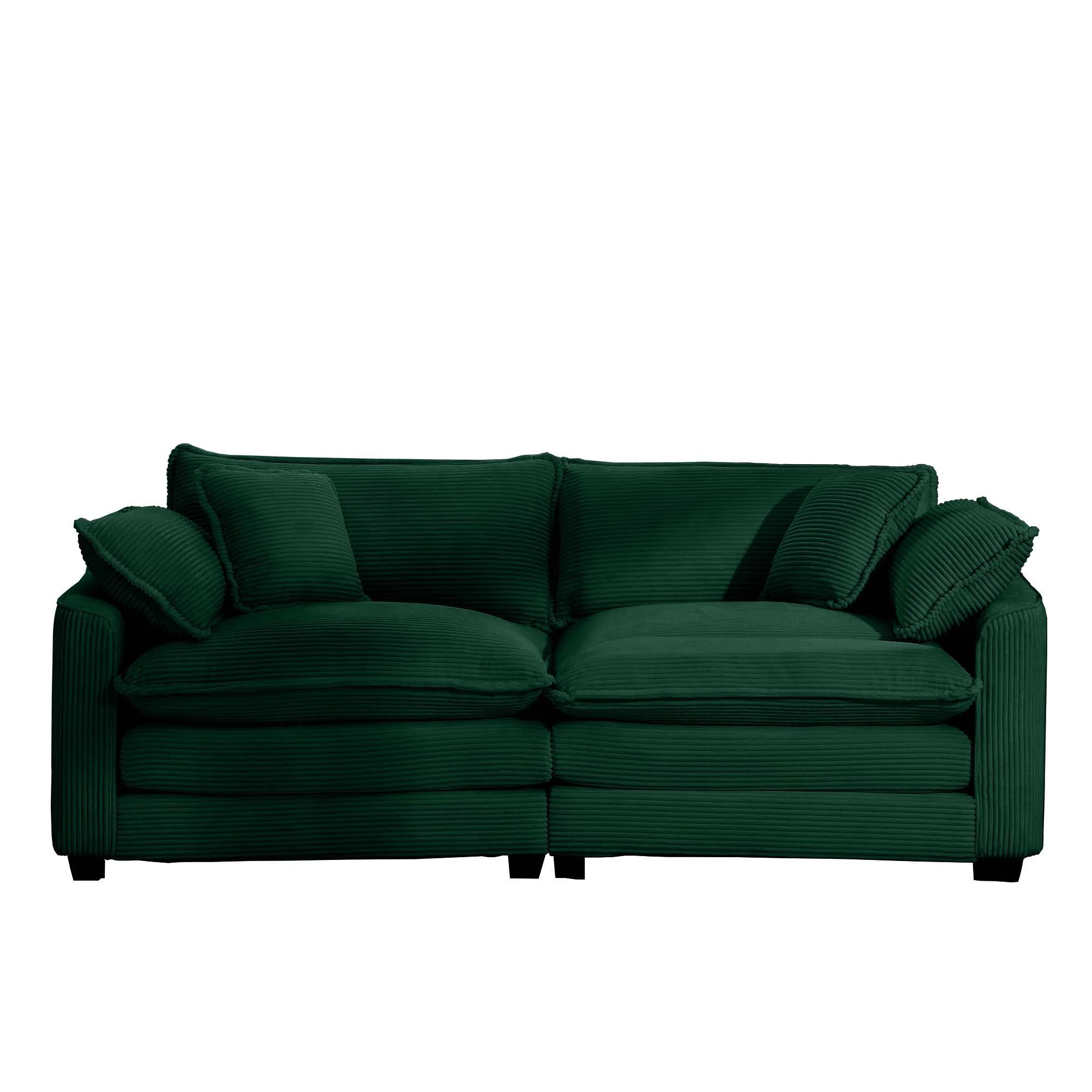 Modern 2 Seater With 4 Pillows, Upholstered Deep Seating Loveseat - Image 19