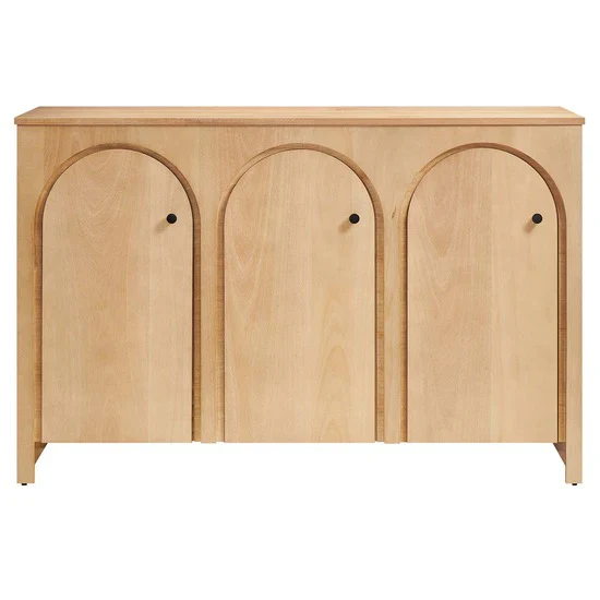 Modern 3-Door Arched Mango Wood Veneer Sideboard – 53 Inch - Image 6