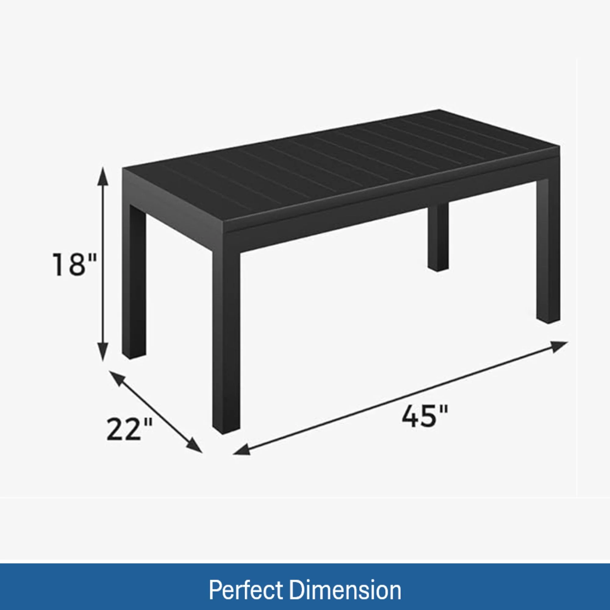 Modern 5 Seat Outdoor Patio Furniture Set With Coffee Table - Image 12