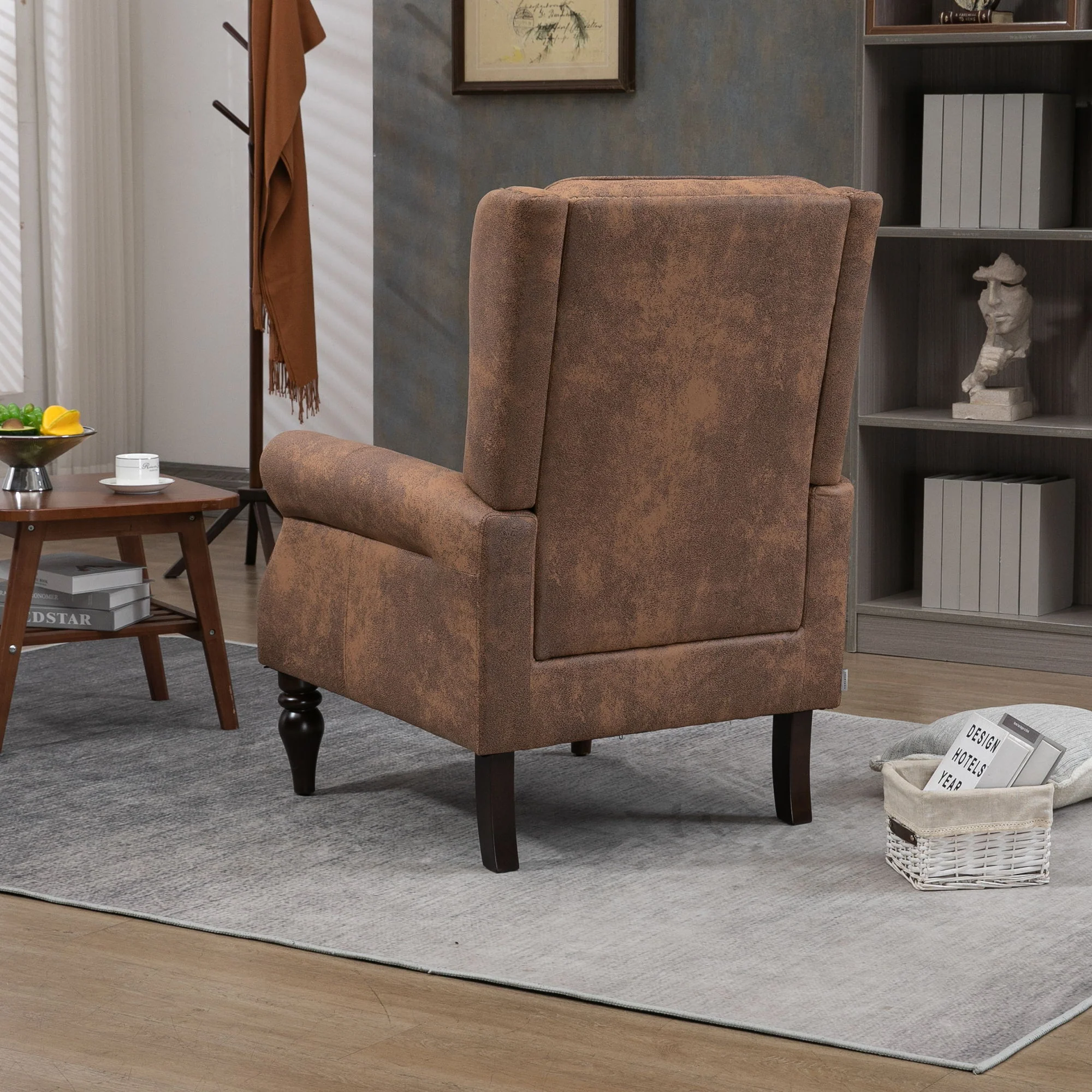 Modern Accent Armchair With Sturdy Wood Legs - Image 33